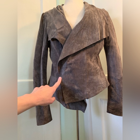 Bod & Christensen drape-front suede jacket - Picture 3 of 15